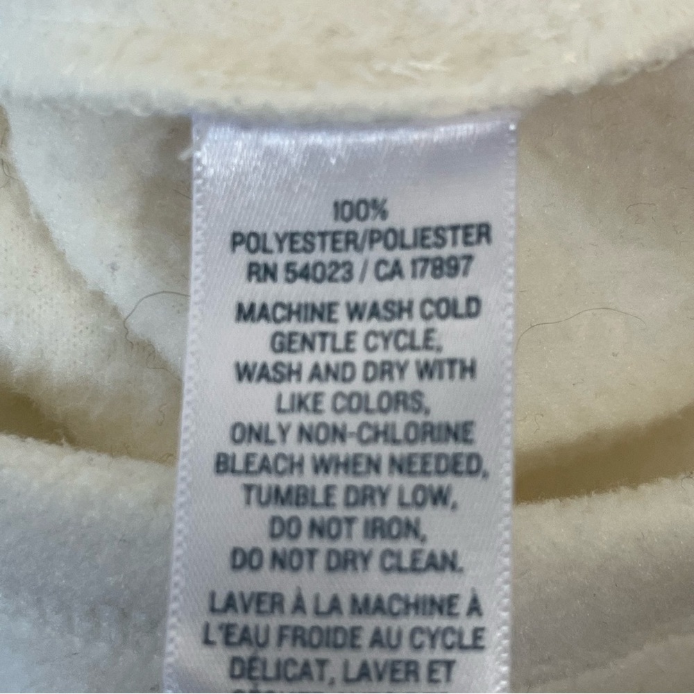 Old Navy Jacket Womens XL Ivory Zip Up Lightweight Fleece Long Sleeve Outdoor - Picture 8 of 8